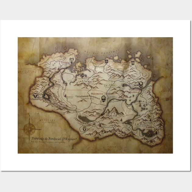 The Elder Scrolls V: Skyrim Map Wall Art by Pliax Lab